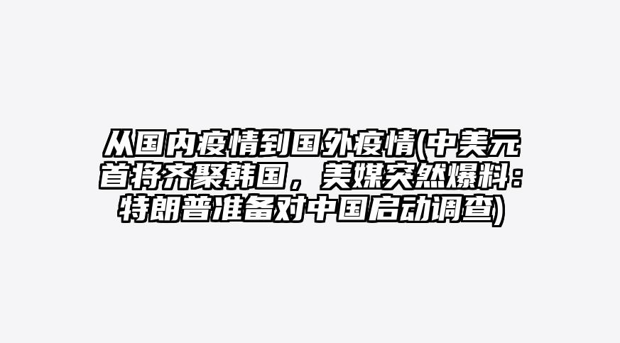 从国内疫情到国外疫情(中美元首将齐聚韩国,美媒突然爆料:特朗普准备对中国启动调查)
