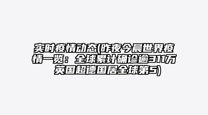 实时疫情动态(昨夜今晨世界疫情一览:全球累计确诊逾311万 英国超德国居全球第5)