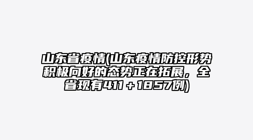 山东省疫情(山东疫情防控形势积极向好的态势正在拓展,全省现有411+1857例)